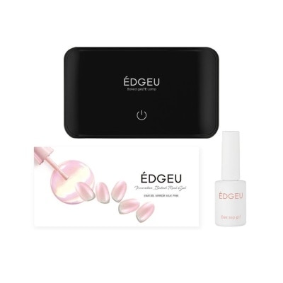 EDGEU Starter Kit Box Packset consists LED Lamp + Top Gel + Nail Design (Semi-Baked + Ultra Glossy + Long-Lasting + Salon Quality) 1s