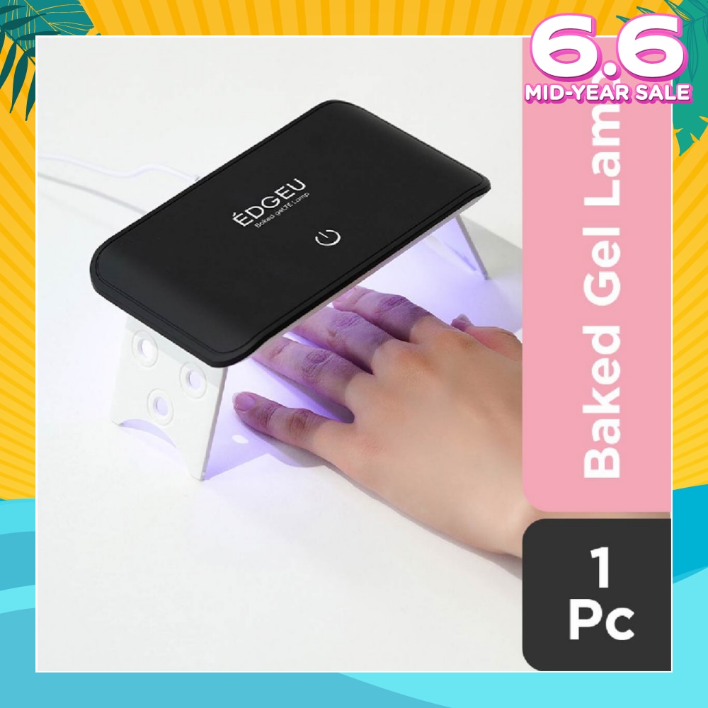 Baked Gel Black LED Premium Quality Lamp (For Gel Nails) (Semi-Baked + Ultra Glossy + Long-Lasting + Salon Quality) 1s