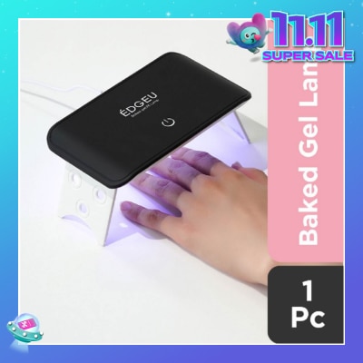 EDGEU Baked Gel Black LED Premium Quality Lamp (For Gel Nails) (Semi-Baked + Ultra Glossy + Long-Lasting + Salon Quality) 1s