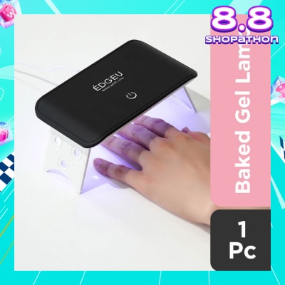 EDGEU Baked Gel Black LED Premium Quality Lamp (For Gel Nails) (Semi-Baked + Ultra Glossy + Long-Lasting + Salon Quality) 1s