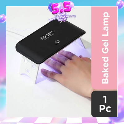 EDGEU - Baked Gel Black LED Premium Quality Lamp (For Gel Nails) (Semi-Baked + Ultra Glossy + Long-Lasting + Salon Quality) 1s