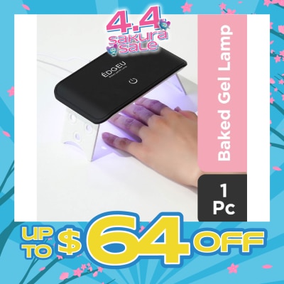 EDGEU - Baked Gel Black LED Premium Quality Lamp (For Gel Nails) (Semi-Baked + Ultra Glossy + Long-Lasting + Salon Quality) 1s