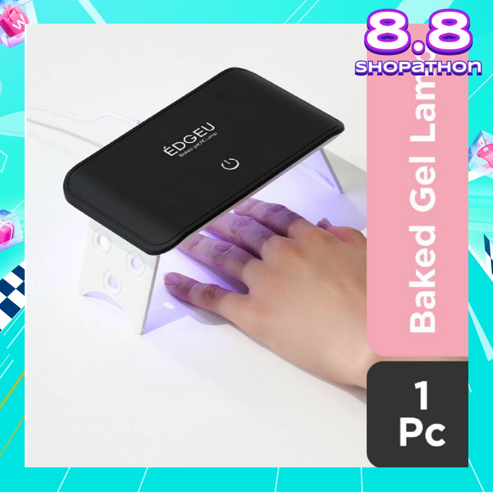 Baked Gel Black LED Premium Quality Lamp (For Gel Nails) (Semi-Baked + Ultra Glossy + Long-Lasting + Salon Quality) 1s