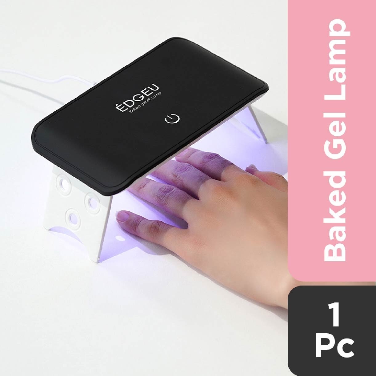 Baked Gel Black LED Premium Quality Lamp (For Gel Nails) (Semi-Baked + Ultra Glossy + Long-Lasting + Salon Quality) 1s