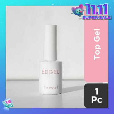 EDGEU Glossy Top Gel Coat (Easy to use + Great for beginners) (Semi-Baked + Ultra Glossy + Long-Lasting + Salon Quality) 1s