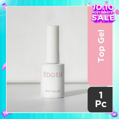 EDGEU Glossy Top Gel Coat (Easy to use + Great for beginners) (Semi-Baked + Ultra Glossy + Long-Lasting + Salon Quality) 1s