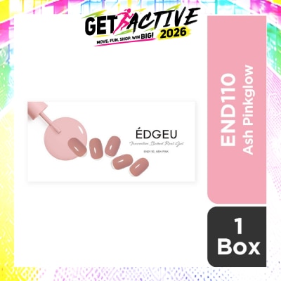 EDGEU - Real Gel Nail Strips END110 Ash Pink (Semi-Baked + Ultra Glossy + Long-Lasting + Salon Quality) 1s image