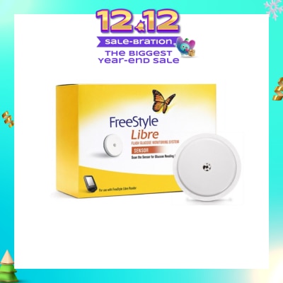 FREESTYLE Flash Glucose Monitoring Libre Sensor (To Be Used With Libre Reader,14 Days Sensor Life,Reading Stored Every 15 Minutes) 1s (Expiry: Aug`2026)