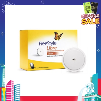 FREESTYLE Flash Glucose Monitoring Libre Sensor (To Be Used With Libre Reader,14 Days Sensor Life,Reading Stored Every 15 Minutes) 1s