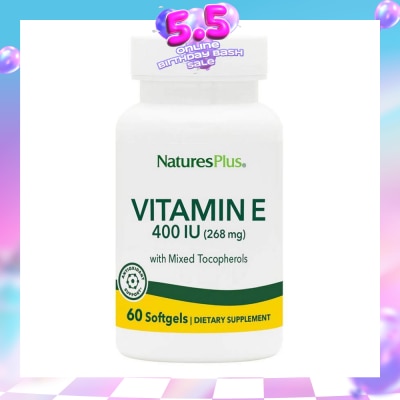 NATURE'S PLUS - Vitamin E 400 IU With Mixed Tocopherols Dietary Supplement Softgel 60s