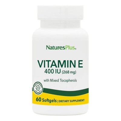 NATURE'S PLUS Vitamin E 400 IU With Mixed Tocopherols Dietary Supplement Softgel 60s