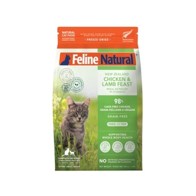 FELINE NATURAL - Chicken & Lamb Feast Freeze-Dried Cat Food 800g