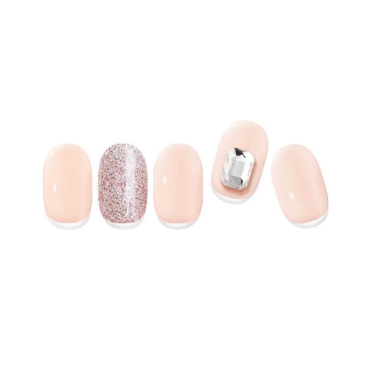 Real Gel Nail Strips ENP121 Primadonna (Semi-Baked + Ultra Glossy + Long-Lasting + Salon Quality) 1s