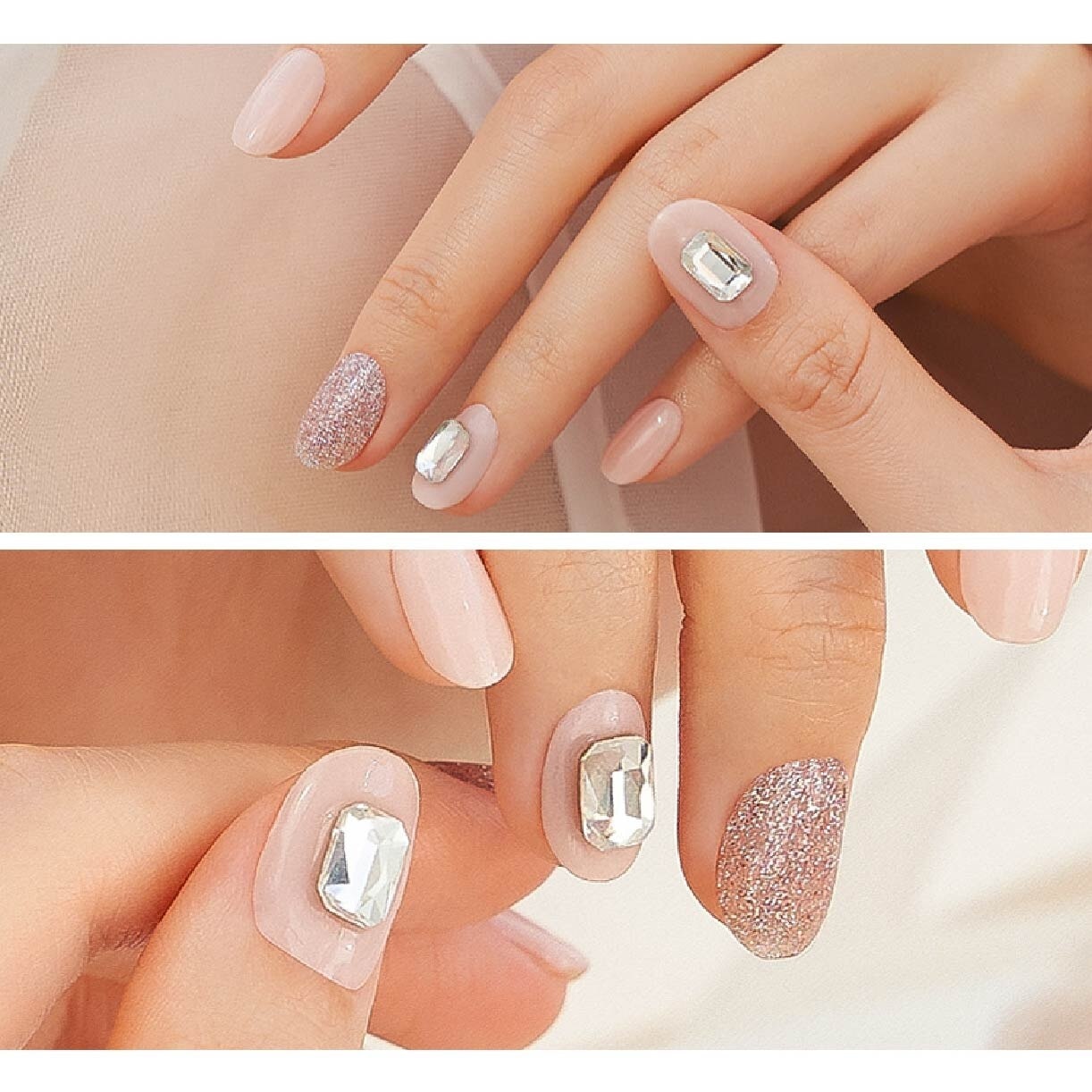 Real Gel Nail Strips ENP121 Primadonna (Semi-Baked + Ultra Glossy + Long-Lasting + Salon Quality) 1s