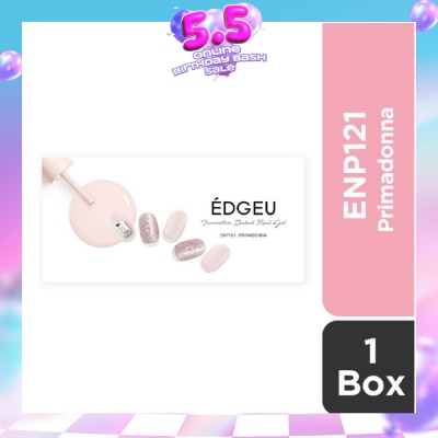 EDGEU - Real Gel Nail Strips ENP121 Primadonna (Semi-Baked + Ultra Glossy + Long-Lasting + Salon Quality) 1s