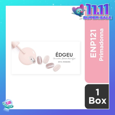 EDGEU Real Gel Nail Strips ENP121 Primadonna (Semi-Baked + Ultra Glossy + Long-Lasting + Salon Quality) 1s