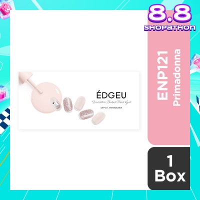 EDGEU Real Gel Nail Strips ENP121 Primadonna (Semi-Baked + Ultra Glossy + Long-Lasting + Salon Quality) 1s