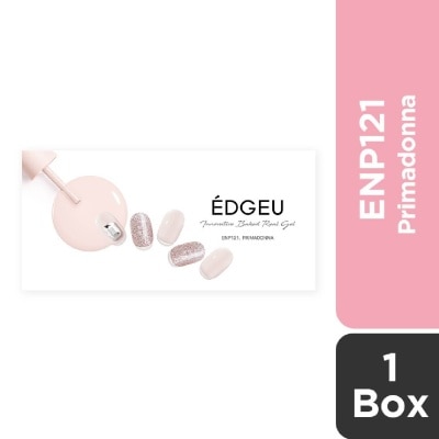 EDGEU Real Gel Nail Strips ENP121 Primadonna (Semi-Baked + Ultra Glossy + Long-Lasting + Salon Quality) 1s