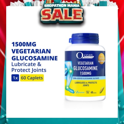 OCEAN HEALTH - Vegetarian Glucosamine Sulphate Caplet 1500mg (Lubricates & Protects Joints + Vegetarian) 60s