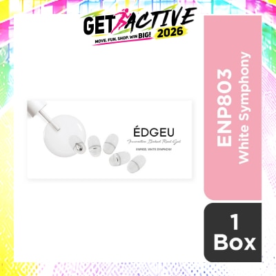 EDGEU - Real Gel Nail Strips ENP803 White Symphony (Semi-Baked + Ultra Glossy + Long-Lasting + Salon Quality) 1s image