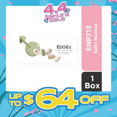 EDGEU - Real Gel Nail Strips ENP713 Satin Nuance (Semi-Baked + Ultra Glossy + Long-Lasting + Salon Quality) 1s