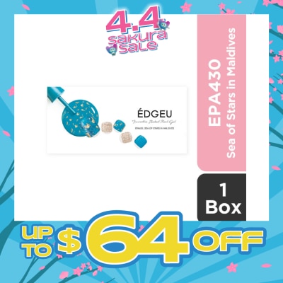EDGEU - Real Gel Nail Strips EPA430 Sea of Stars in Maldives (Semi-Baked + Ultra Glossy + Long-Lasting + Salon Quality) 1s