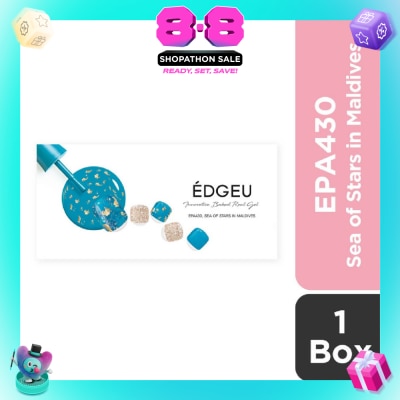 EDGEU - Real Gel Nail Strips EPA430 Sea of Stars in Maldives (Semi-Baked + Ultra Glossy + Long-Lasting + Salon Quality) 1s