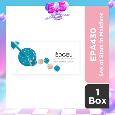 EDGEU - Real Gel Nail Strips EPA430 Sea of Stars in Maldives (Semi-Baked + Ultra Glossy + Long-Lasting + Salon Quality) 1s
