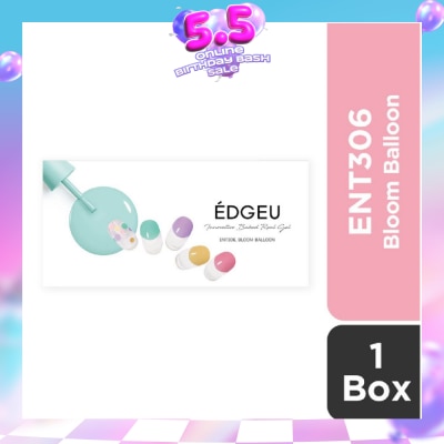 EDGEU - Real Gel Nail Strips ENT306 Bloom Balloon (Semi-Baked + Ultra Glossy + Long-Lasting + Salon Quality) 1s