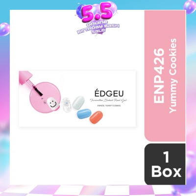 EDGEU - Real Gel Nail Strips ENP426 Yummy Cookies (Semi-Baked + Ultra Glossy + Long-Lasting + Salon Quality) 1s