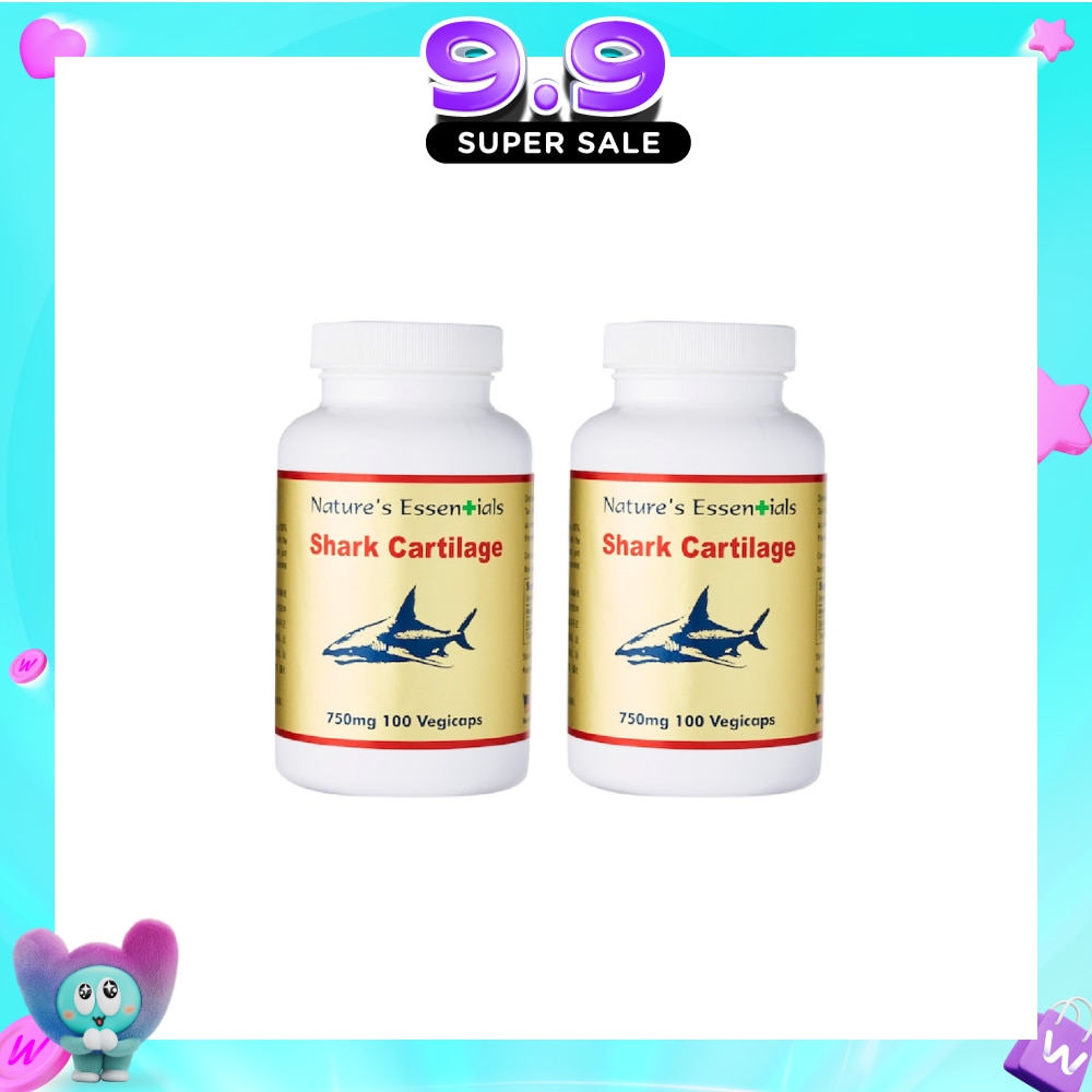Nature's Essentials Shark Cartilage Vegicaps 100s x 2 image