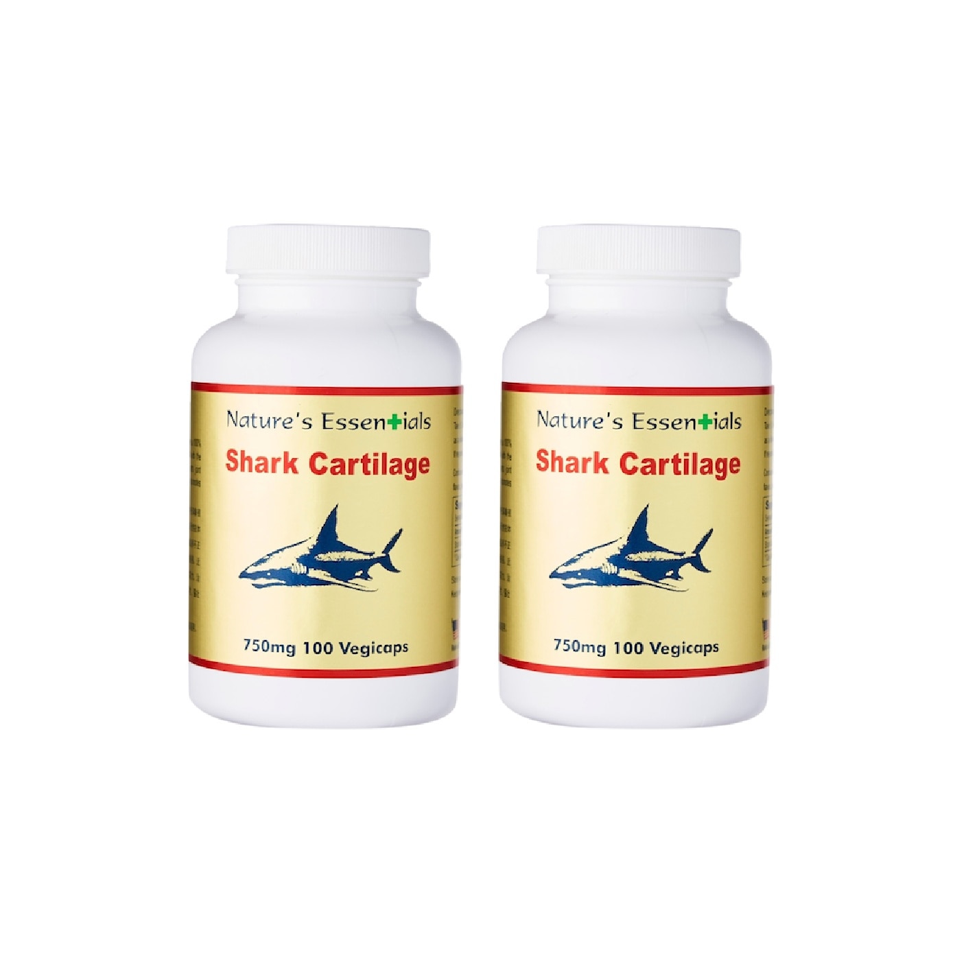 Nature's Essentials Shark Cartilage Vegicaps 100s x 2 image