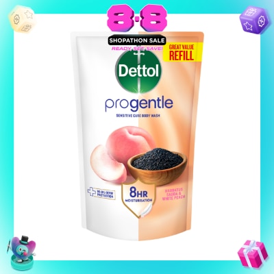 DETTOL - Progentle Habbatus Sauda & White Peach Moisturising Body Wash Refill Pack 800g