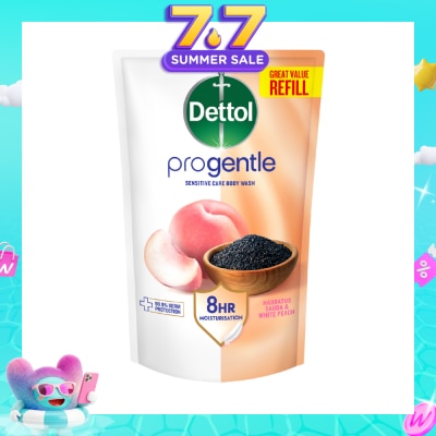 DETTOL - Progentle Habbatus Sauda & White Peach Moisturising Body Wash Refill Pack 800g