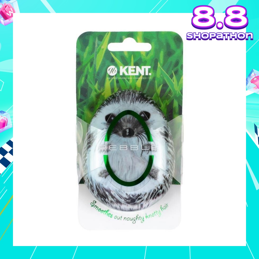 Phog The Pebble (Travel Hair Brush For Wet Or Dry Hair Hedgehog) 1s