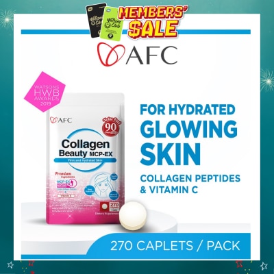 AFC - Collagen Beauty MCP-EX Marine Collagen Peptide Caplets (Glowing, Hydrated, Firm & Supple Skin) 270s