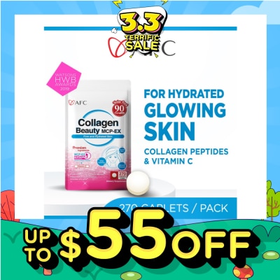 AFC JAPAN Collagen Beauty MCP-EX Dietary Supplement caplets (Glowing, Hydrated, Firm & Supple Skin & Dark Spots) 270s