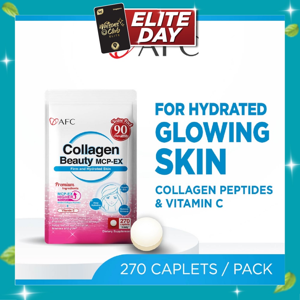 Collagen Beauty MCP EX Marine Collagen Peptide Caplets (Glowing, Hydrated, Firm & Supple Skin) 270s image