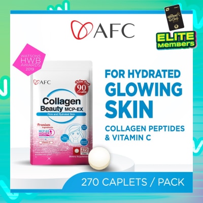 AFC JAPAN Collagen Beauty MCP-EX Dietary Supplement caplets (Glowing, Hydrated, Firm & Supple Skin & Dark Spots) 270s