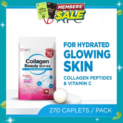 AFC Collagen Beauty MCP EX Marine Collagen Peptide Caplets (Glowing, Hydrated, Firm & Supple Skin) 270s image