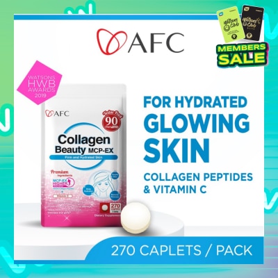AFC JAPAN Collagen Beauty MCP-EX Dietary Supplement caplets (Glowing, Hydrated, Firm & Supple Skin & Dark Spots) 270s