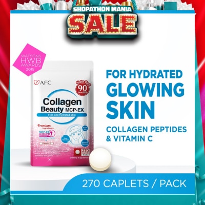 AFC - JAPAN Collagen Beauty MCP-EX Dietary Supplement caplets (Glowing, Hydrated, Firm & Supple Skin & Dark Spots) 270s