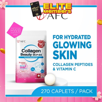 AFC JAPAN Collagen Beauty MCP-EX Dietary Supplement caplets (Glowing, Hydrated, Firm & Supple Skin & Dark Spots) 270s