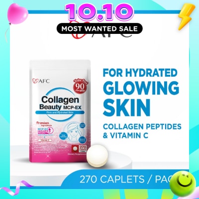 AFC Collagen Beauty MCP EX Marine Collagen Peptide Caplets (Glowing, Hydrated, Firm & Supple Skin) 270s image