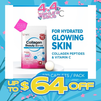 AFC - JAPAN Collagen Beauty MCP-EX Dietary Supplement caplets (Glowing, Hydrated, Firm & Supple Skin & Dark Spots) 270s