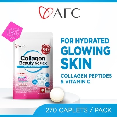 AFC JAPAN Collagen Beauty MCP-EX Dietary Supplement caplets (Glowing, Hydrated, Firm & Supple Skin & Dark Spots) 270s