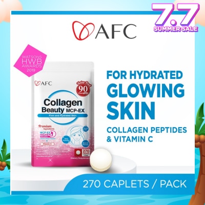 AFC JAPAN Collagen Beauty MCP-EX Dietary Supplement caplets (Glowing, Hydrated, Firm & Supple Skin & Dark Spots) 270s
