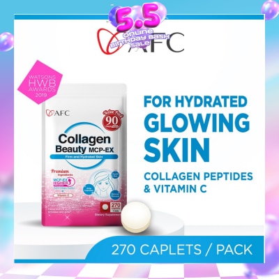 AFC - JAPAN Collagen Beauty MCP-EX Dietary Supplement caplets (Glowing, Hydrated, Firm & Supple Skin & Dark Spots) 270s