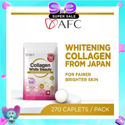 AFC - Collagen White Beauty Marine Collagen with Glutathione Skin Brightening Caplets (Skin Radiance and Fair Complexion) 270s image