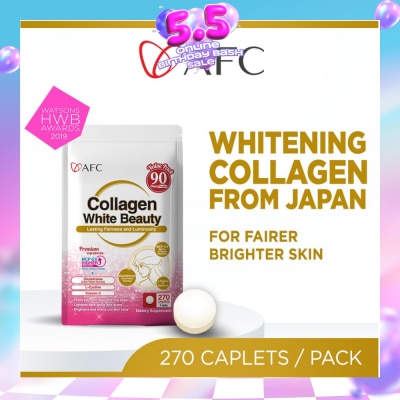 AFC - JAPAN Collagen White Beauty Dietary Supplement caplets (For Skin Whitening + Fair & Bright Complexion) 270s